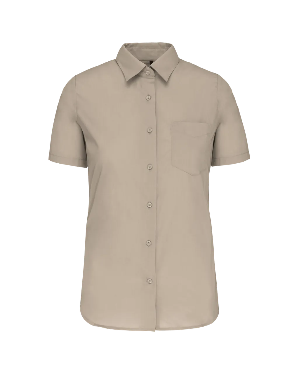 Chemise popeline polycoton manches courtes entretien facile