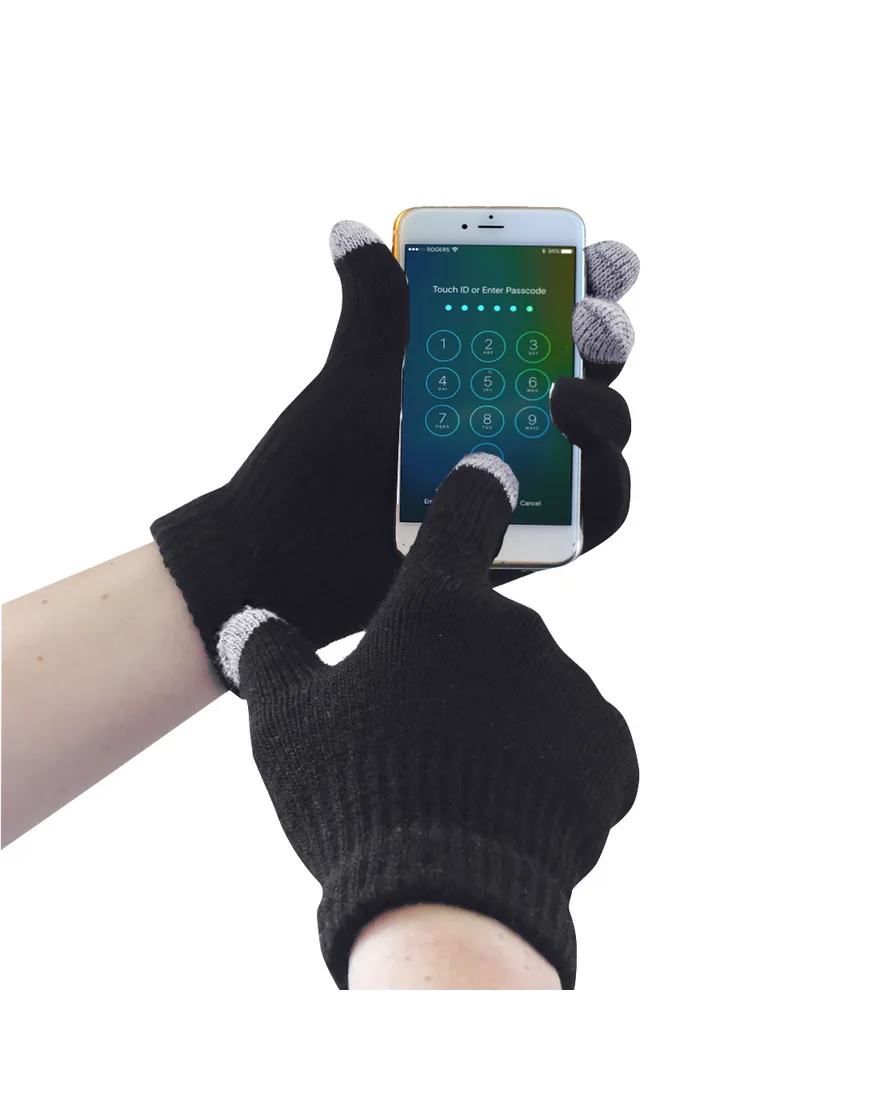 Gant tricot pour écran tactile