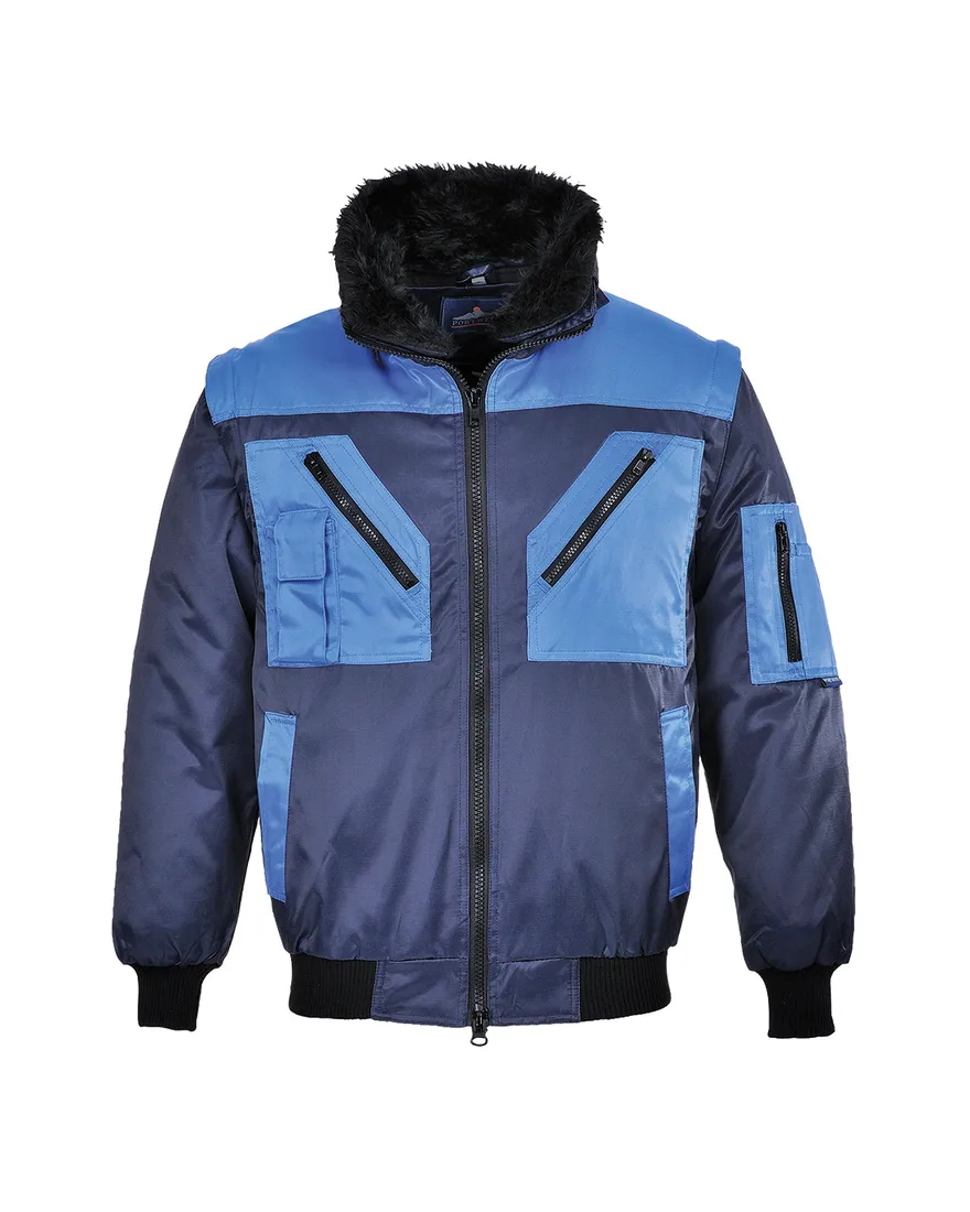 Blouson pilote bicolore