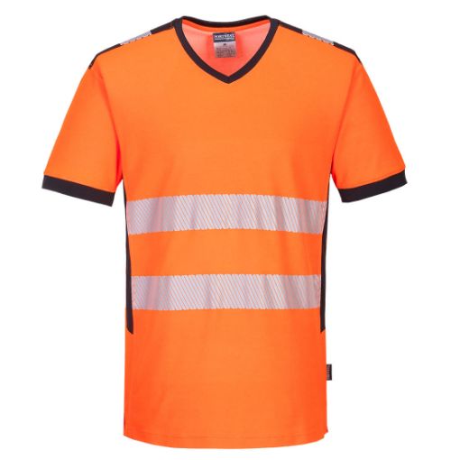 Afbeeldingen van T-shirt col V PW3 Hi-Vis