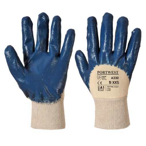 Afbeeldingen van Nitrile dos aéré poignet tricot
