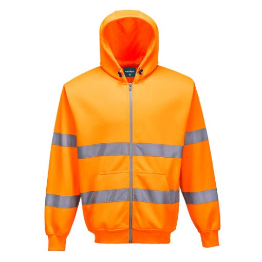 Afbeeldingen van Sweat zip HiVis à capuche
