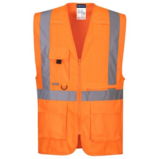 Afbeeldingen van Gilet Executive haute visibilité avec poche pour tablette
