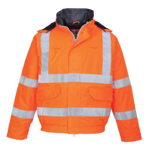 Afbeeldingen van Blouson pilote HV Pluie Bizflame antistatique et flamme retardant