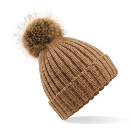 Afbeeldingen van Pom pom beanie One Size Mustard