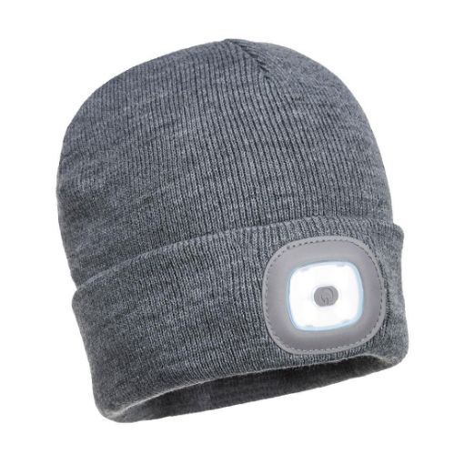 Afbeeldingen van Bonnet Beanie double LED rechargeable