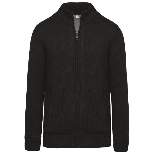 Afbeeldingen van Met fleece gevoerde herencardigan.