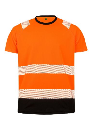 Afbeeldingen van Gerecycled veiligheids-T-shirt L/XL Orange / Black