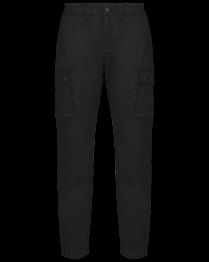 Afbeeldingen van Uniseks Cargobroek uniseks met elastische boord 34 FR Black