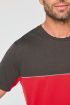 Afbeeldingen van Ecologisch tweekleurig uniseks T-shirt met korte mouwen