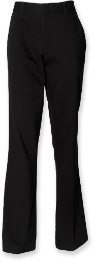 Afbeeldingen van Ladies 65/35 Flat Fronted Chino Trousers