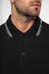 Afbeeldingen van Heren polo van piquétricot met lange mouwen