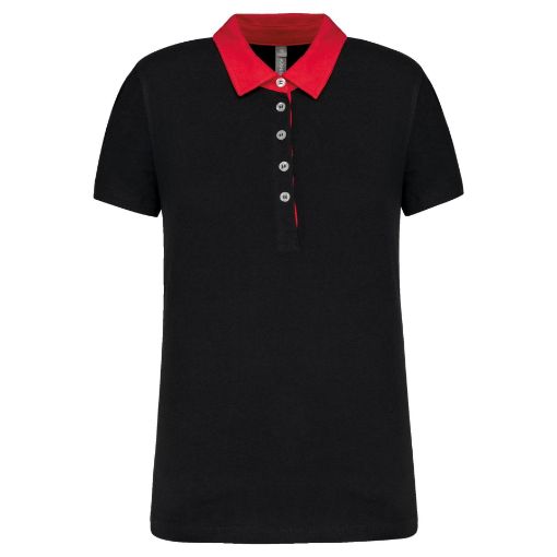 Picture of Ladies’ two-tone jersey polo shirt