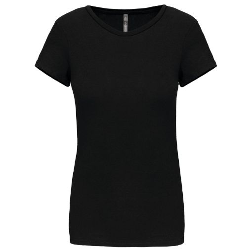 Afbeeldingen van Dames-t-shirt ronde hals korte mouwen