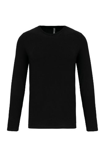 Afbeeldingen van T-shirt ronde hals lange mouwen