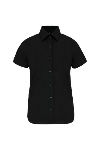 Afbeeldingen van Dames stretch blouse korte mouwen