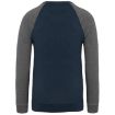 Afbeeldingen van Tweekleurige herensweater BIO French Terry ronde hals raglanmouwen