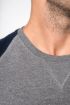 Afbeeldingen van Tweekleurige herensweater BIO French Terry ronde hals raglanmouwen