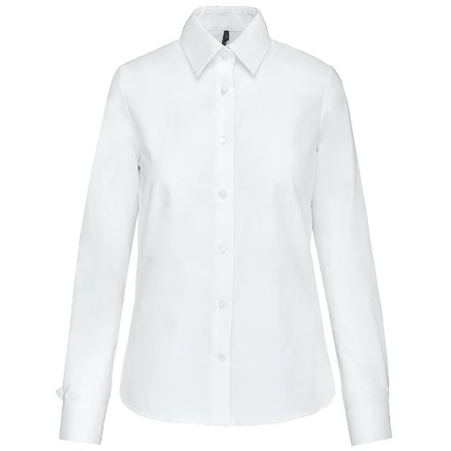 Afbeeldingen van Dames Oxford blouse lange mouwen