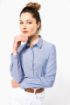 Afbeeldingen van Dames Oxford blouse lange mouwen