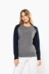 Picture of Ladies' two-tone French Terry organic crew neck raglan sleeve sweatshirt