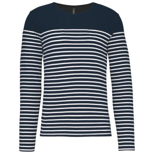 Afbeeldingen van Gestreept heren-t-shirt lange mouwen