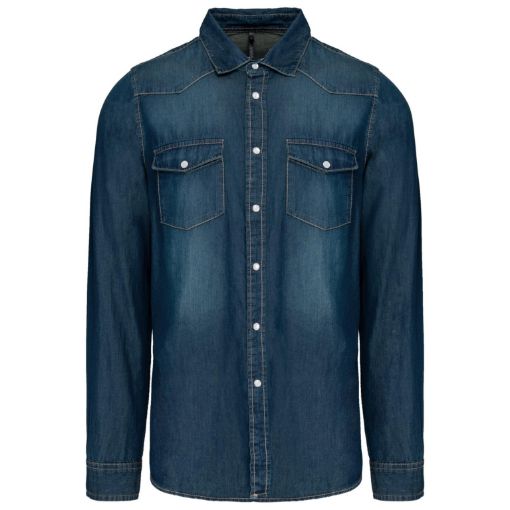 Picture of Men's long-sleeved denim shirt
