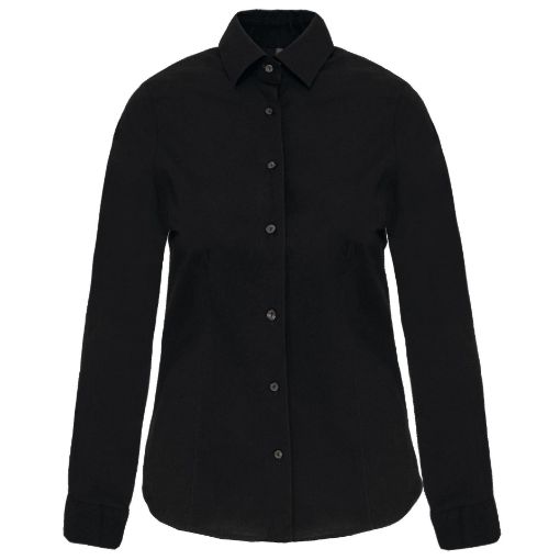 Afbeeldingen van Dames stretch blouse lange mouwen