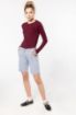 Afbeeldingen van Damesbermuda met verwassen look 34 FR Washed Charcoal