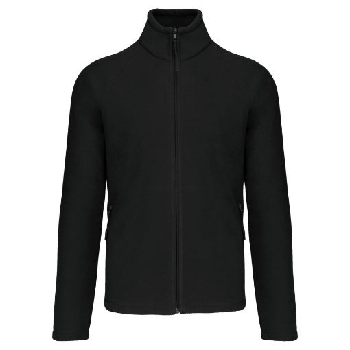 Afbeeldingen van Microfleece met rits en raglanmouwen heren