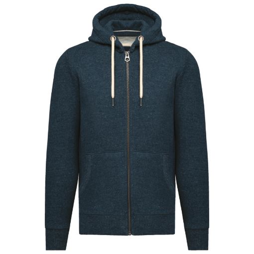 Afbeeldingen van Vintage herensweater met rits en capuchon