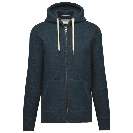 Afbeeldingen van Vintage damessweater met rits en capuchon