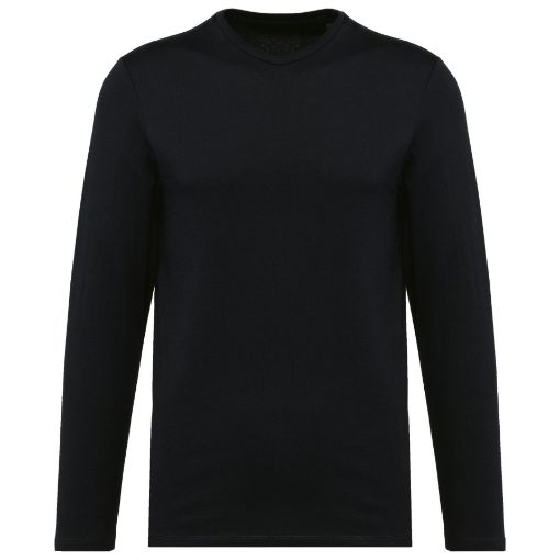 Afbeeldingen van Supima® heren-T-shirt ronde hals lange mouwen