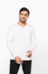 Afbeeldingen van Supima® heren-T-shirt V-hals lange mouwen