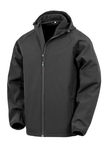 Afbeeldingen van 3-laagse gerecycleerde softshell met capuchon voor heren
