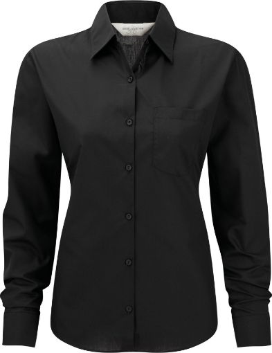 Image de Chemise femme popeline polycoton manches longues