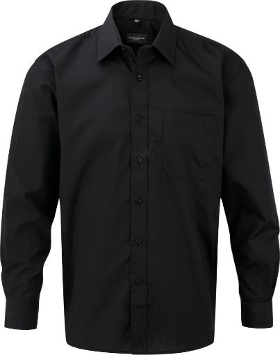 Image de Chemise homme popeline polycoton manches longues