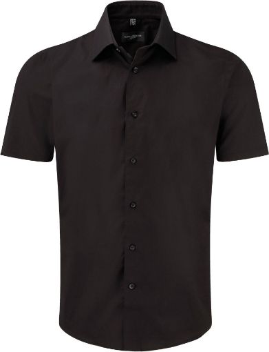 Afbeeldingen van Men's Easy Care Fitted overhemd met korte mouwen