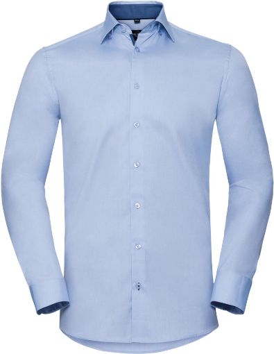 Afbeeldingen van Herringbone overhemd met lange mouwen