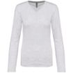Afbeeldingen van Dames t-shirt V-hals lange mouwen