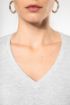Afbeeldingen van Dames t-shirt V-hals lange mouwen