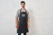 Afbeeldingen van Division - Waxed look denim bib apron with faux leather