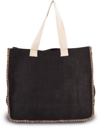 Picture of Jute bag with contrast stitching