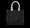 Image de Sac style cabas en toile de jute - modèle moyen