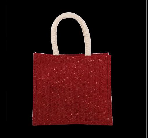 Afbeeldingen van Shopper van jutecanvas - middelgroot model