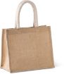 Afbeeldingen van Shopper van jutecanvas - middelgroot model