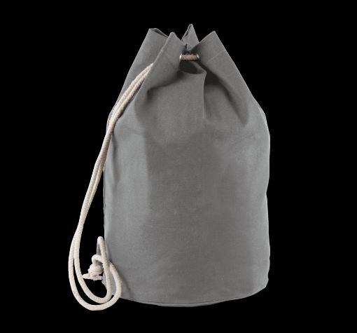 Afbeeldingen van Katoenen tas met koord in marinestijl