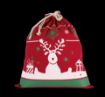 Afbeeldingen van Tas met koord en kerstmotieven