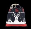 Afbeeldingen van Tas met koord en kerstmotieven