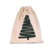 Image de Sac coton à cordon motif sapin